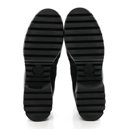 Louis Vuitton Suede Calfskin Monogram LV Black Heart Laureate Platform Desert Boots 35 Black 6 of 9