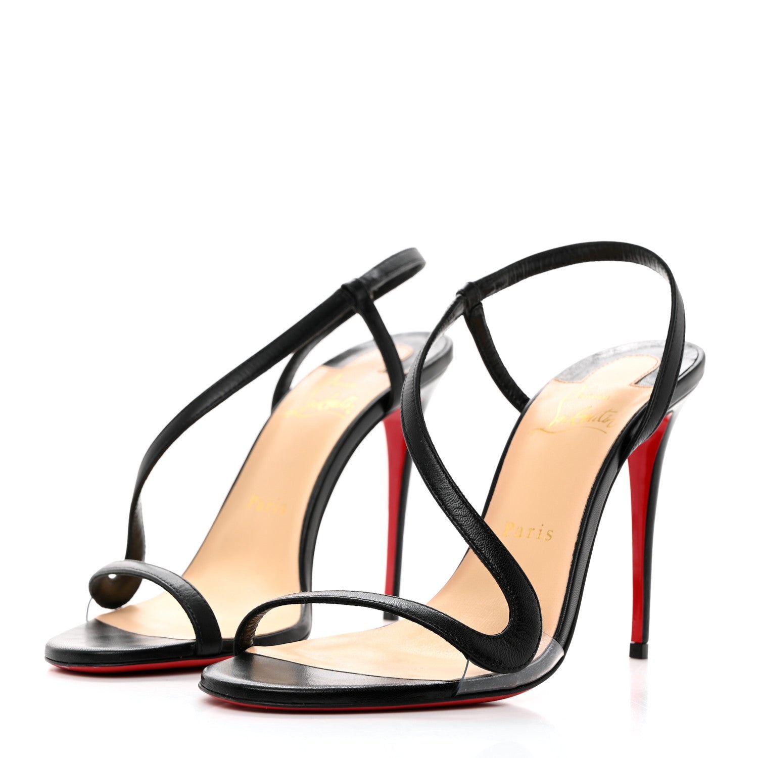Christian Louboutin Nappa Rosalie 100 Sandals 37.5 Black 3 of 7