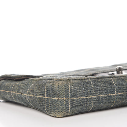 Chanel Denim Chocolate Bar Quilted East West Flap 11 of 15