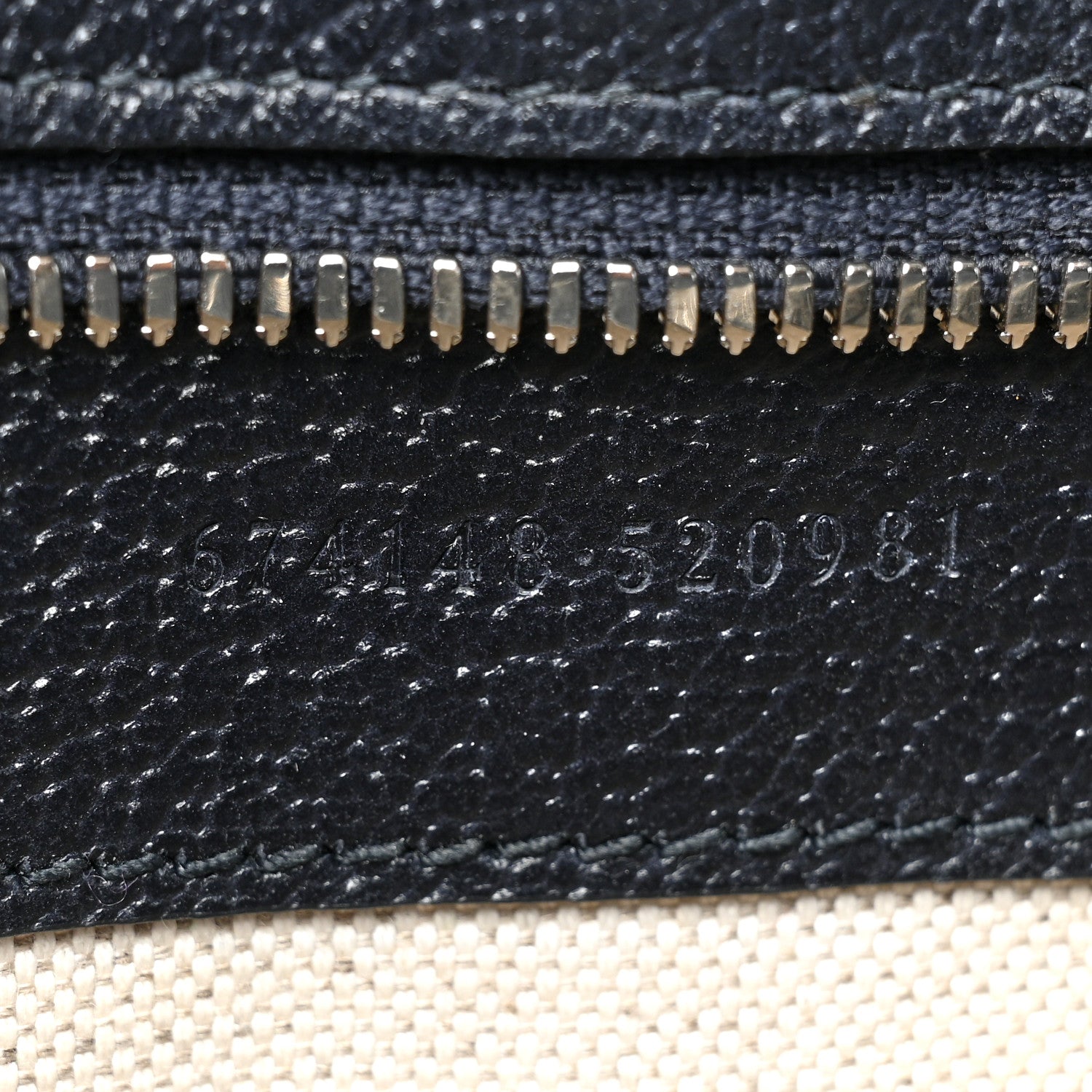 Gucci GG Supreme Monogram Textured Dollar Calfskin Web Medium Retro Interlocking G Tote Bag Beige Blue 7 of 14