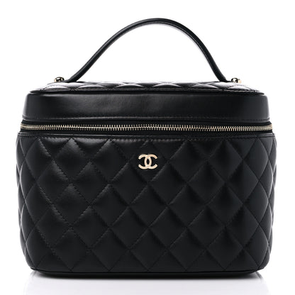 Chanel Lambskin Quilted Large Vanity Pouch Black 3 of 13