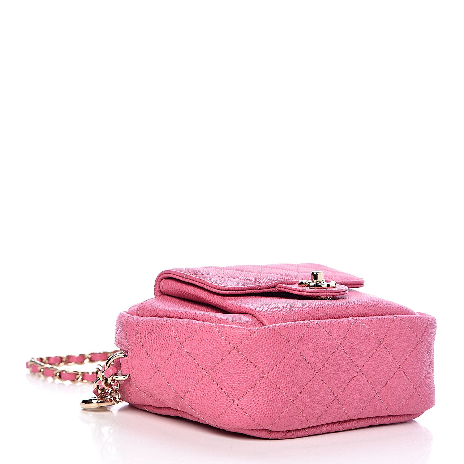Chanel Caviar Quilted CC Day Camera Case Pink 4 of 10