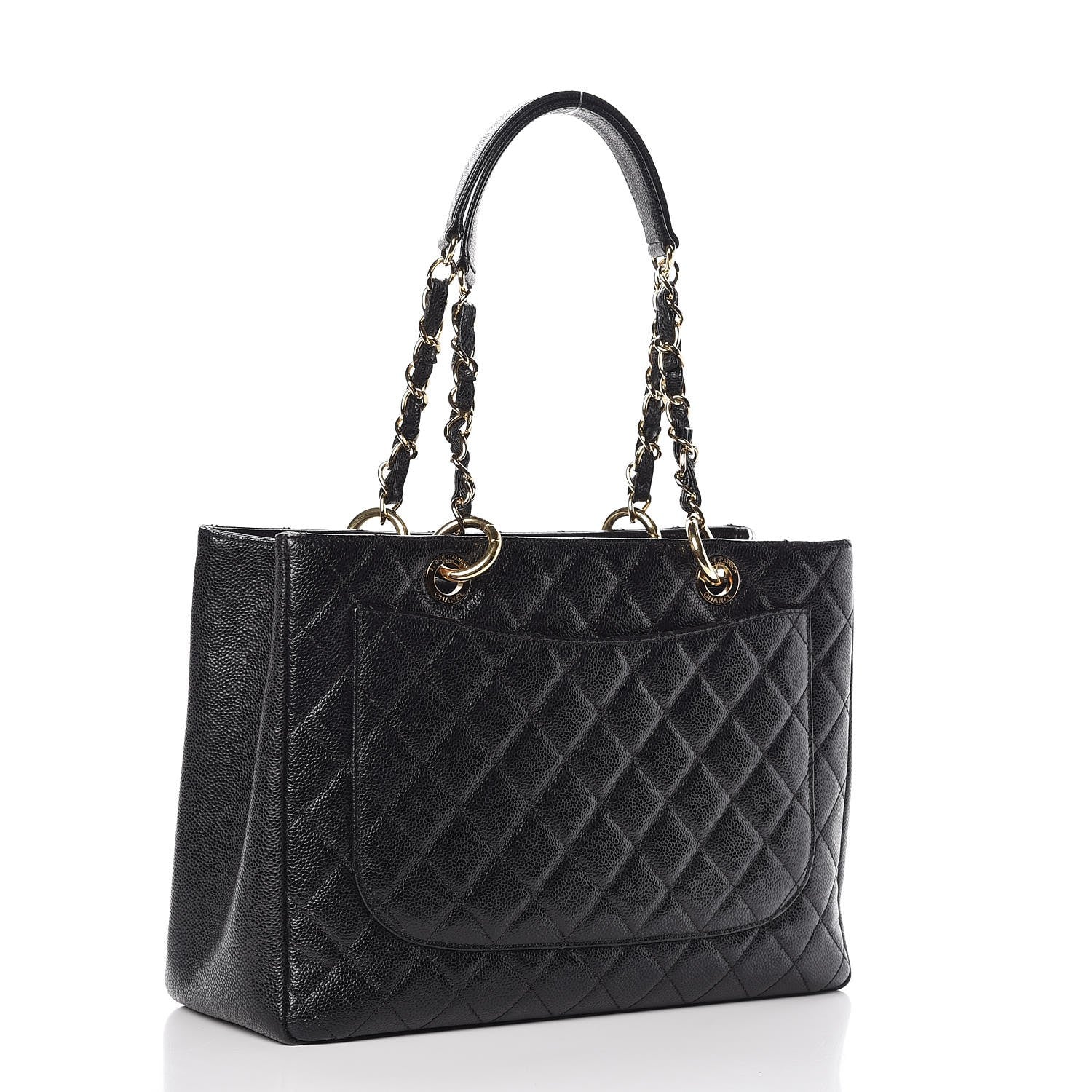 Chanel Caviar Quilted Grand Shopping Tote GST Black 3 of 7