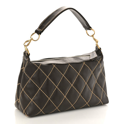 Chanel Calfskin Wild Stitch Hobo Brown 3 of 10