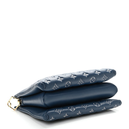 Louis Vuitton Lambskin Embossed Monogram Coussin PM Denim Blue 4 of 11