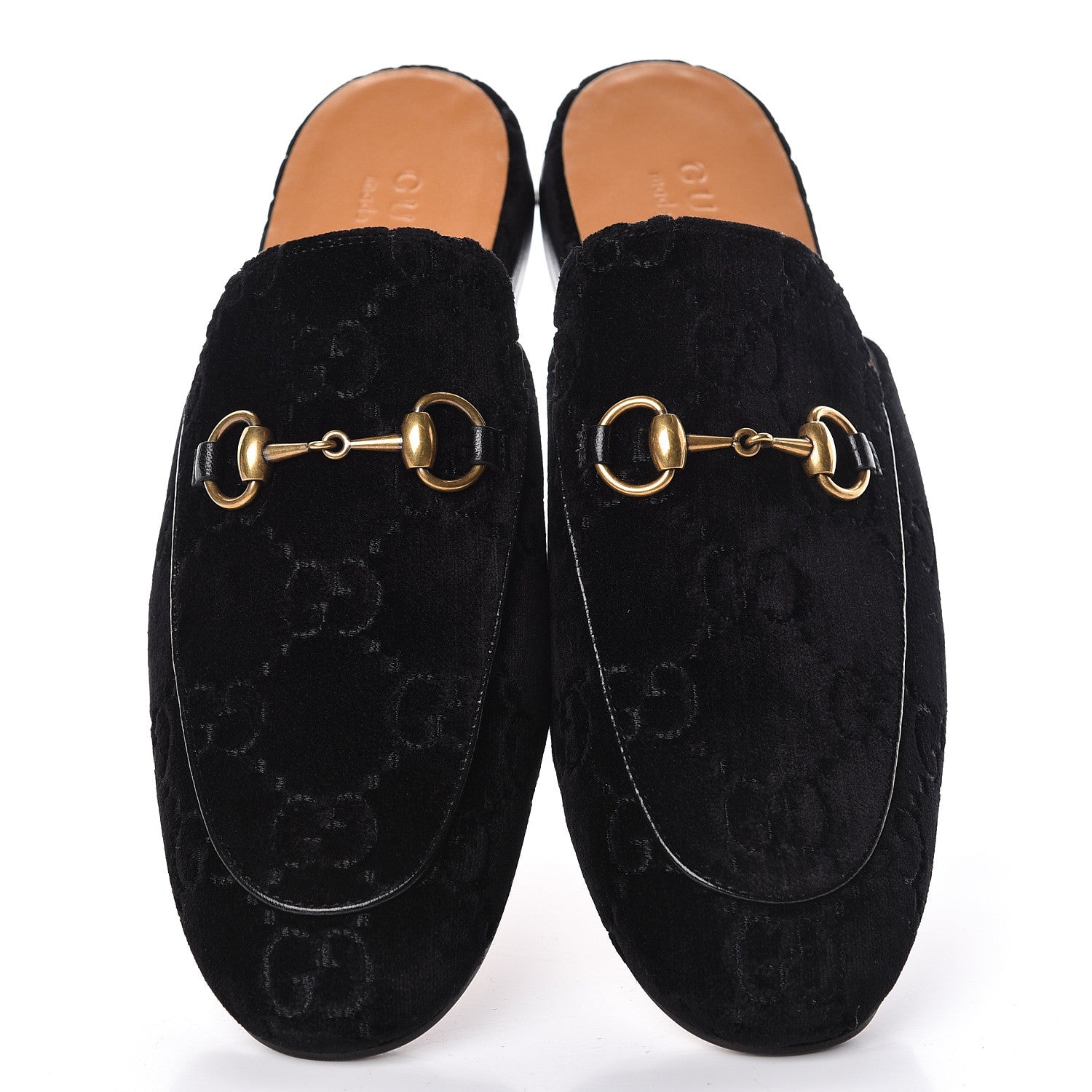 Gucci Velvet GG Monogram Mens Princetown Slippers 9 Black 5 of 10