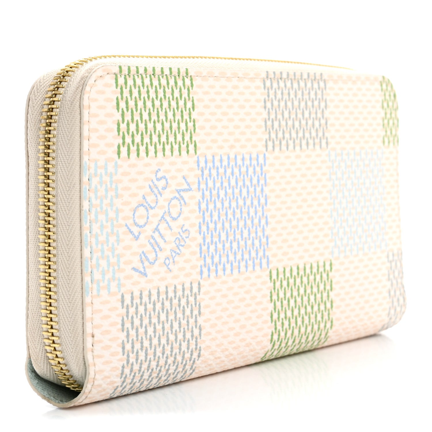 Louis Vuitton Damierlicious Zippy Wallet Pistachio Green 3 of 10