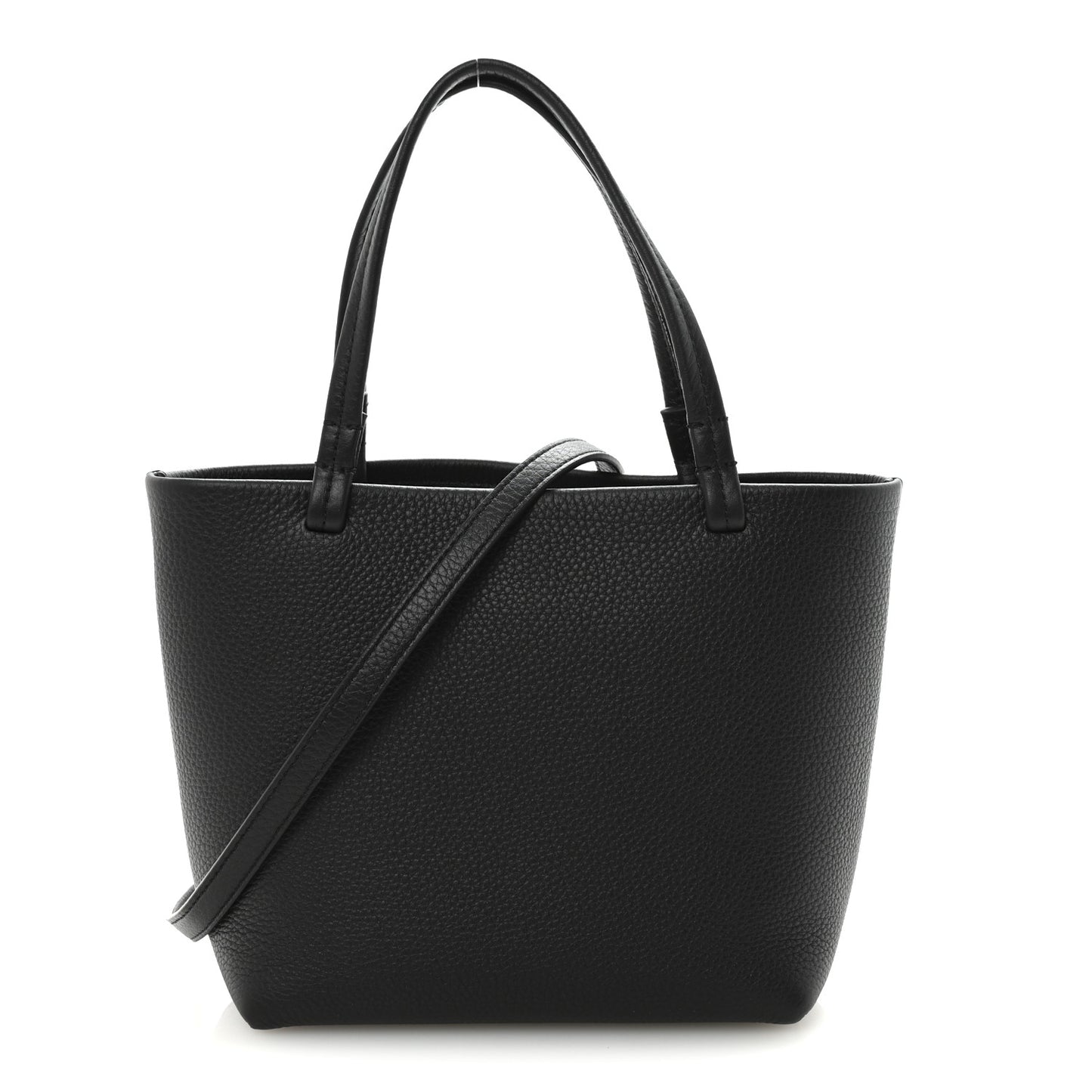 Grained Calfskin Small Park Tote Black