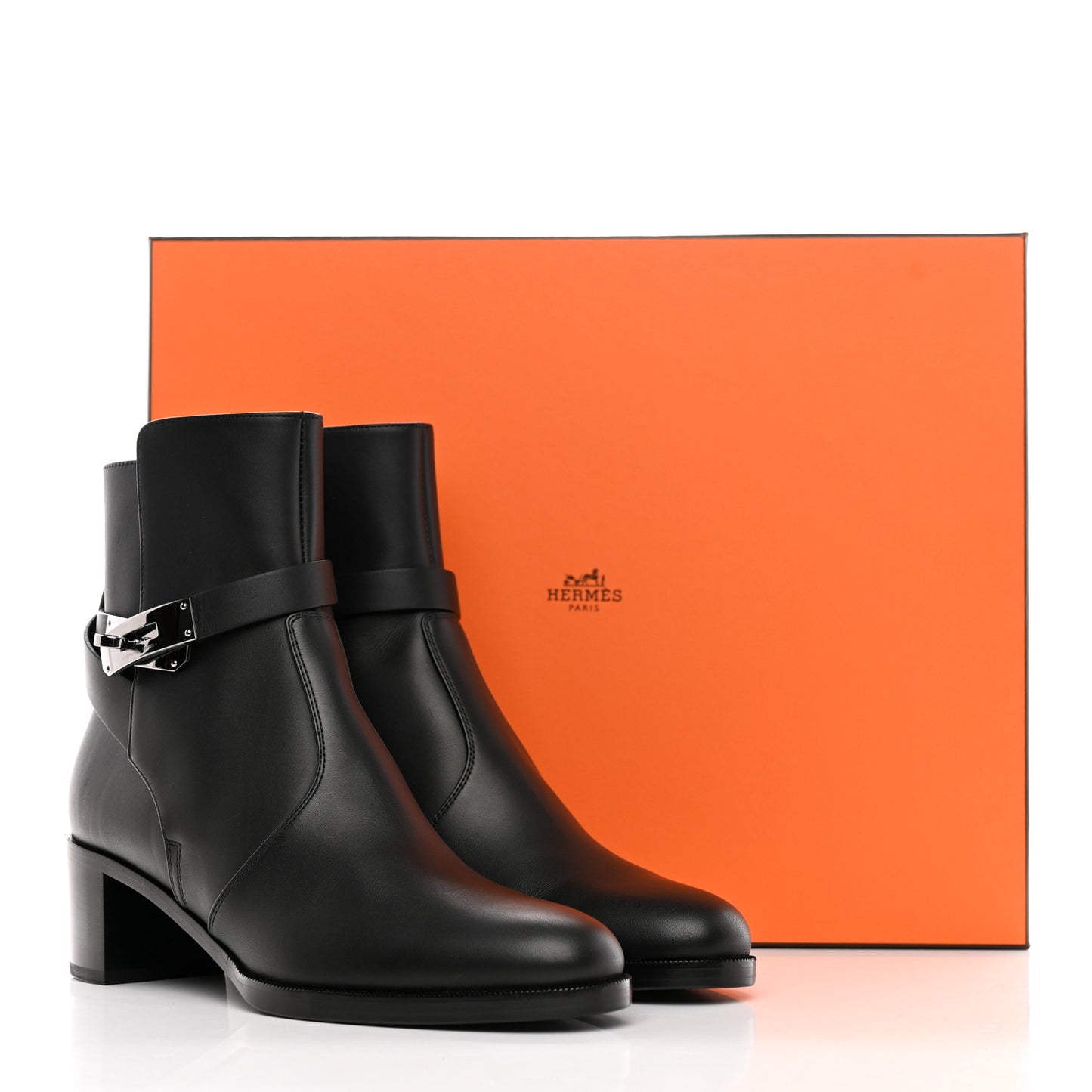 Calfskin Frenchie 50 Ankle Boots 36.5 Black