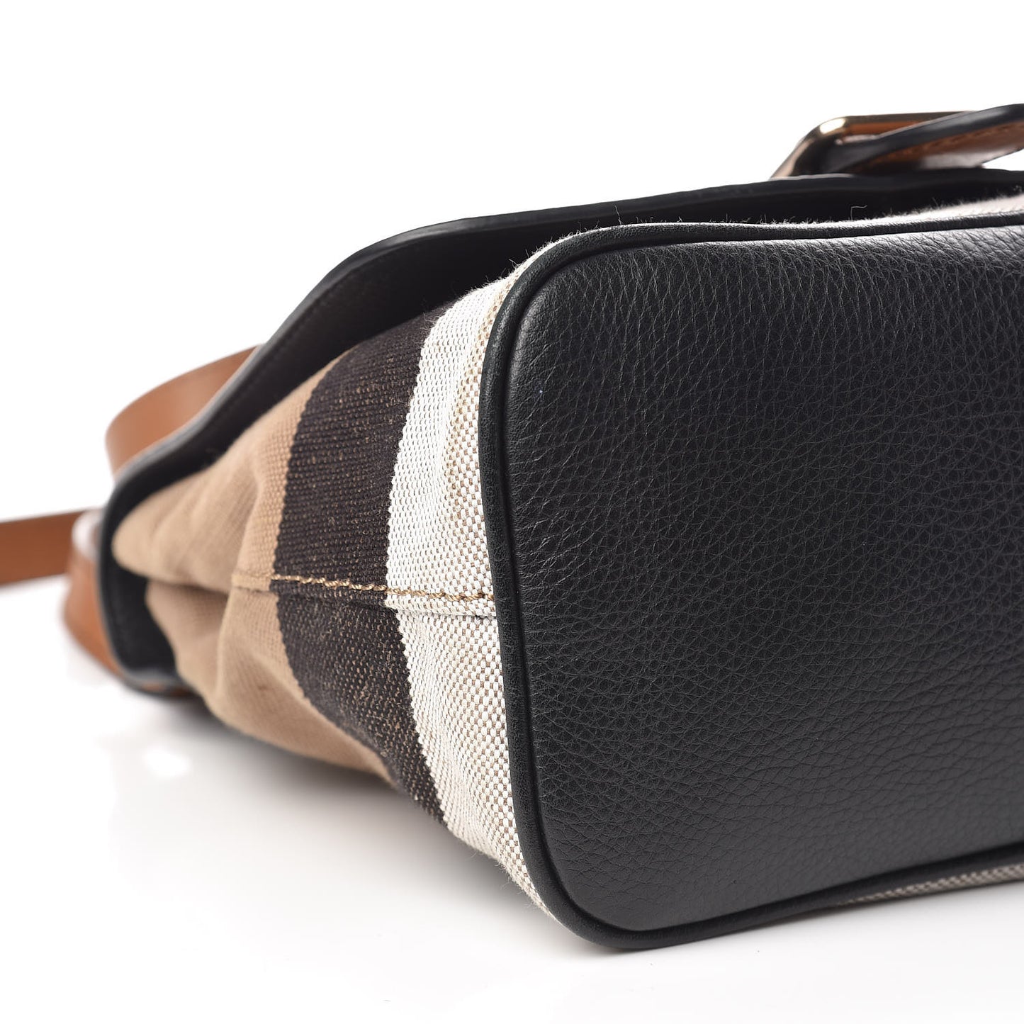 Mega Check Grainy Calfskin Gowan Messenger Bag Black