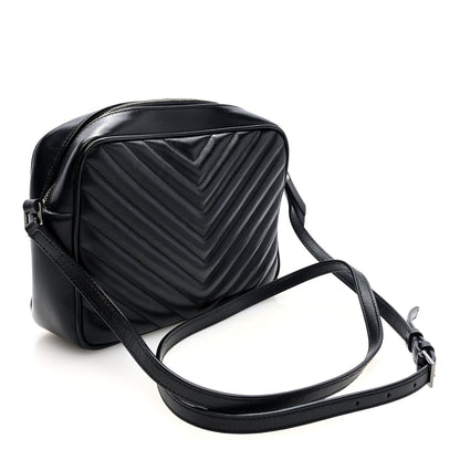 Saint Laurent Calfskin Matelasse Monogram Lou Camera Bag Black 3 of 9