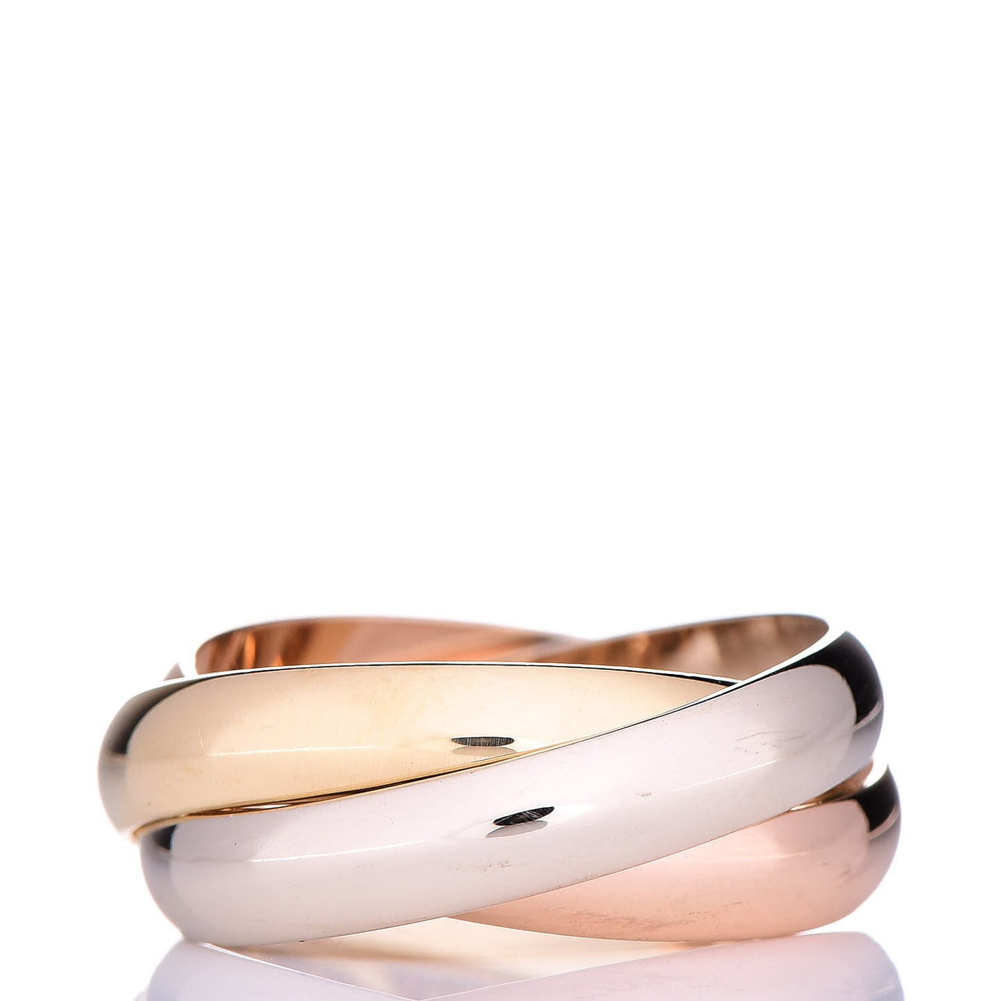 18K Pink Yellow White Gold Classic Les Must De Trinity Ring 50 5.25