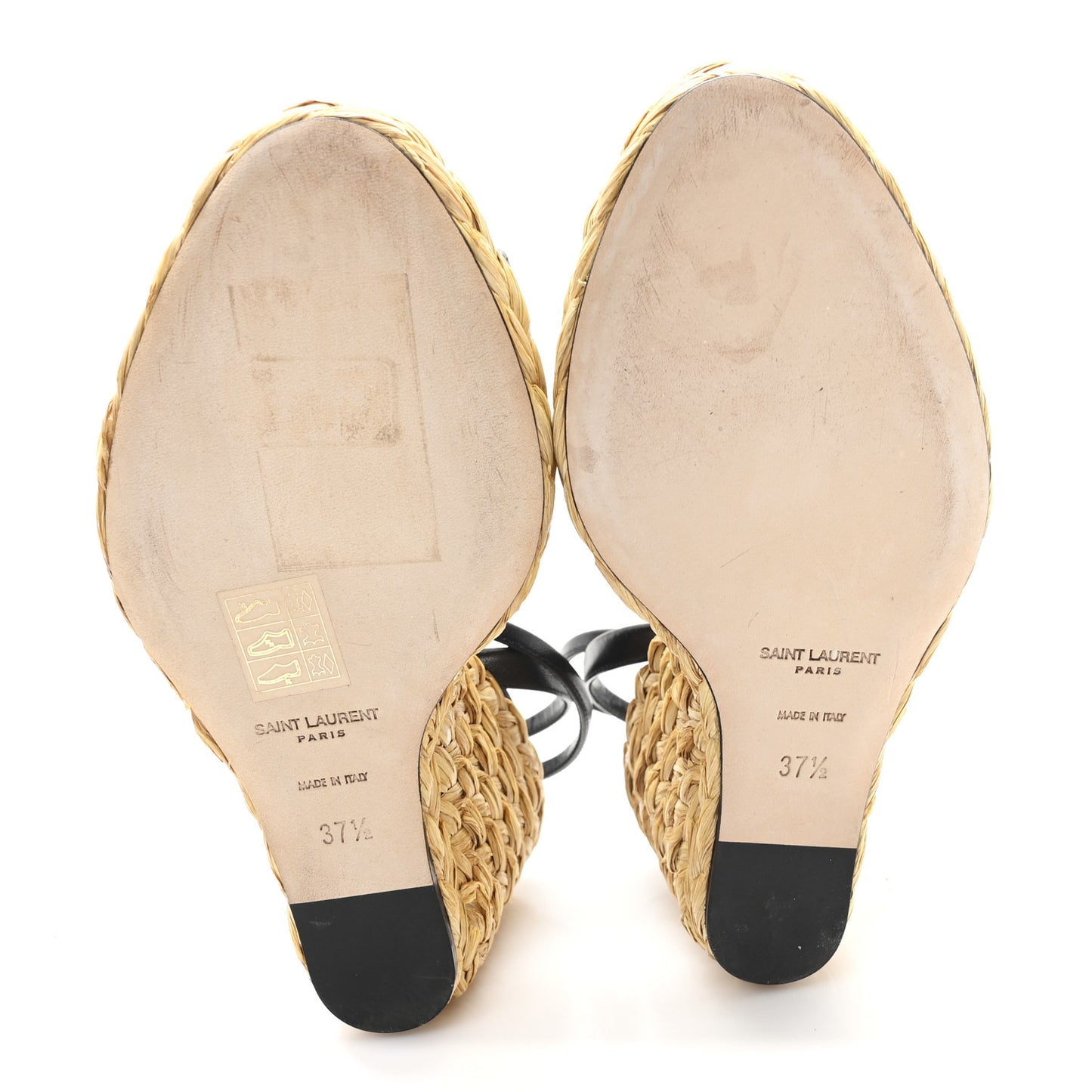 Calfskin Paloma Espadrille 95 Wedges 37.5 Black