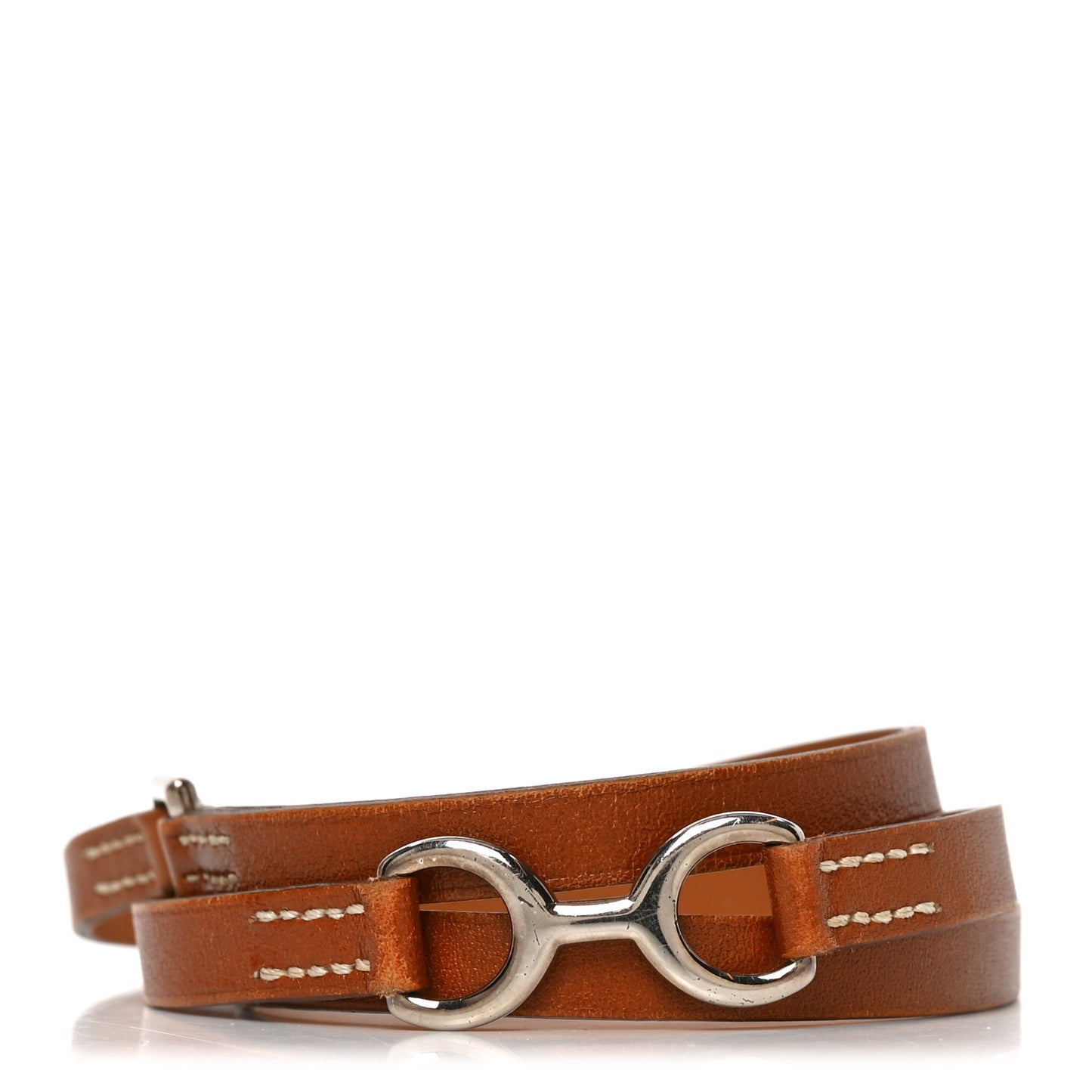 Barenia Baby Pavane Double Tour Bracelet XS Fauve