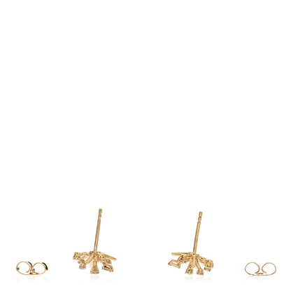 David Yurman 18K Yellow Gold Diamond Petite Supernova Stud Earrings 3 of 5