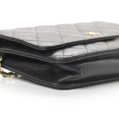 Chanel Caviar Quilted Wallet On Chain WOC Black 10 of 14