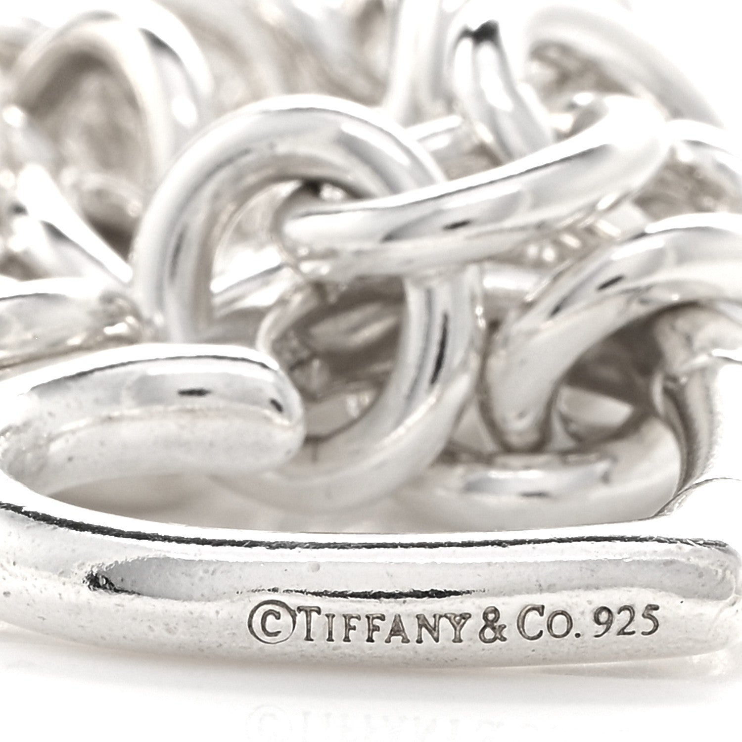 Tiffany Sterling Silver Heart Clasp Choker Necklace 4 of 4
