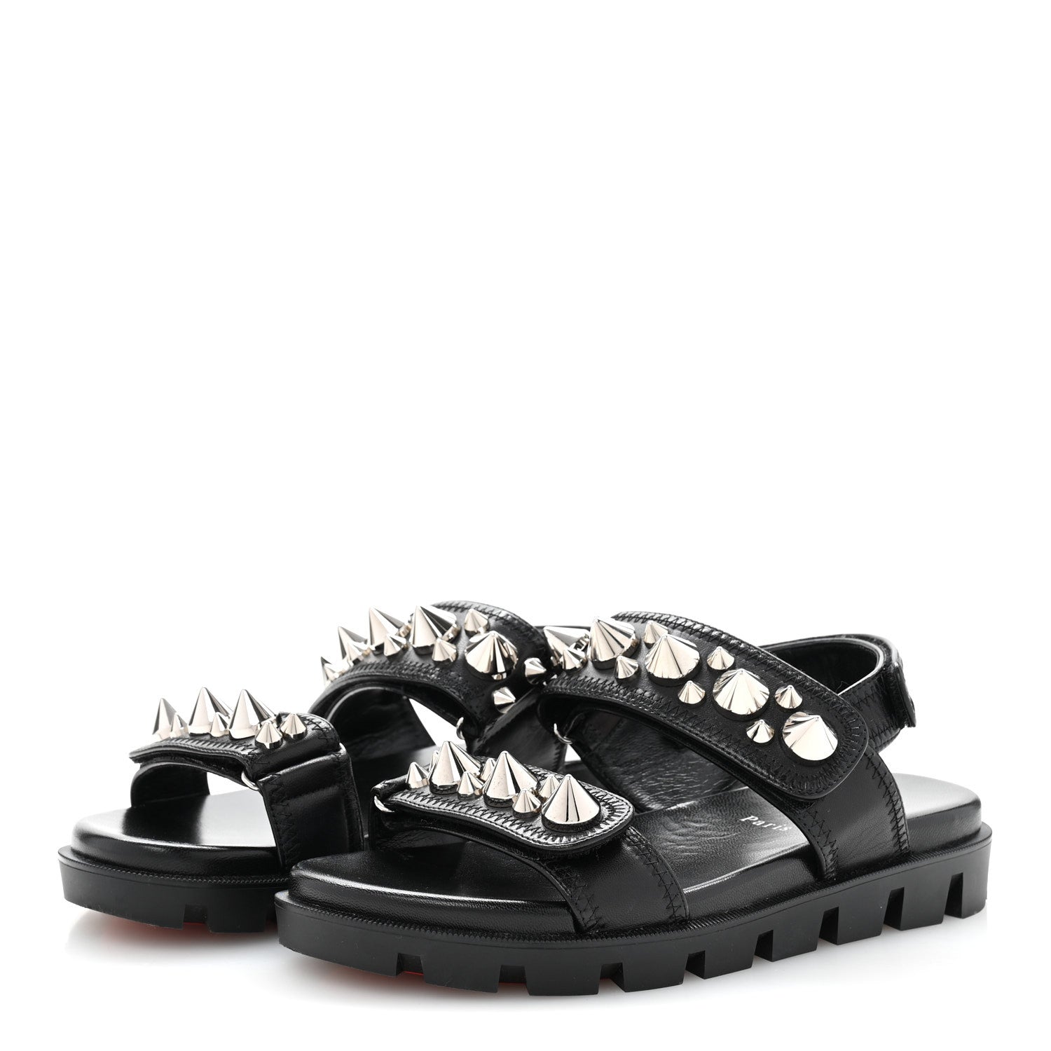 Christian Louboutin Nappa Spikita Cool Platform Sandals 37.5 Black 4 of 10
