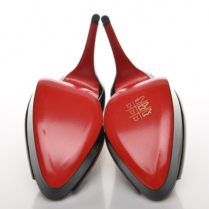 Christian Louboutin Patent Lady Peep 150 Pumps 39 Black 8 of 9