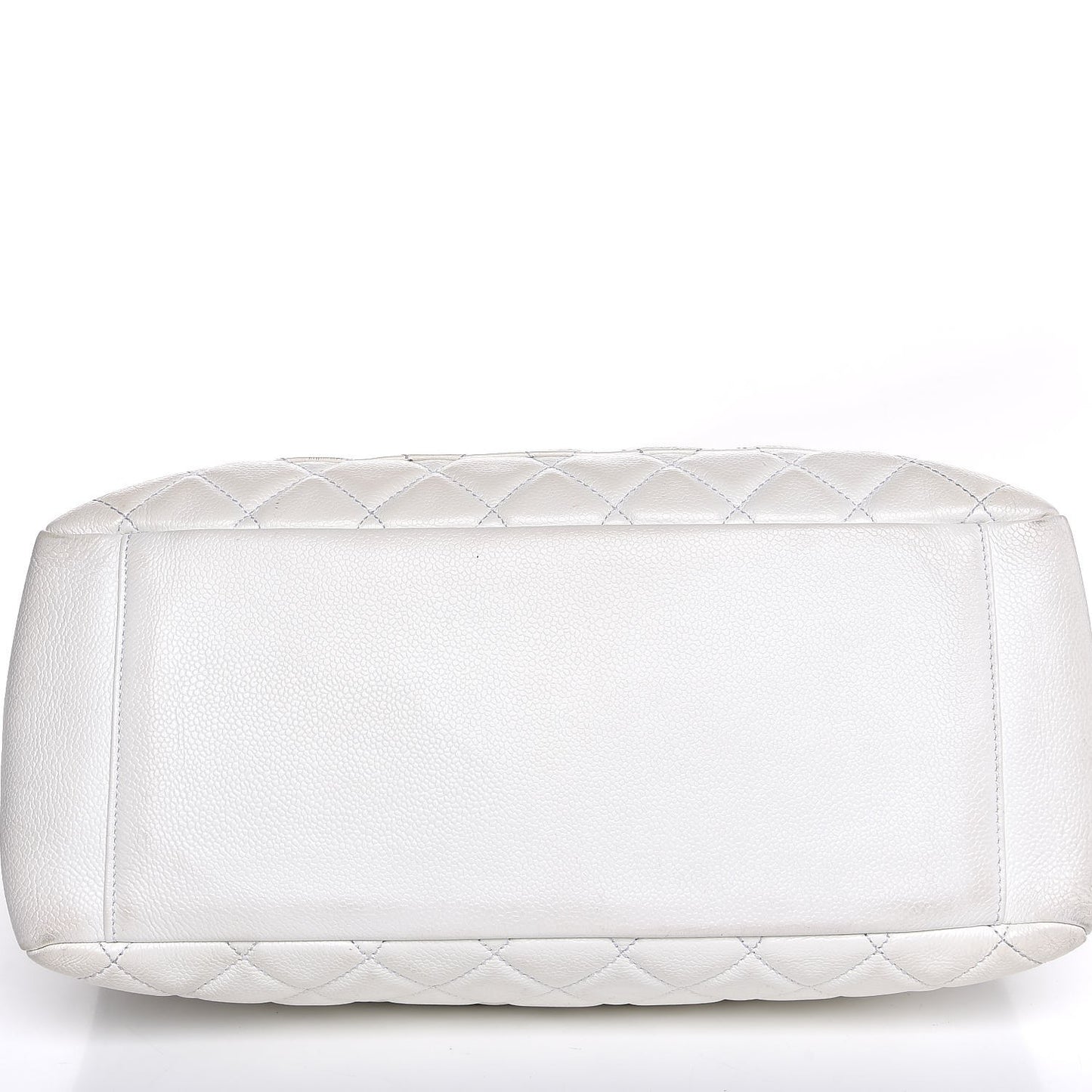 Caviar Quilted Grand Shopping Tote GST White