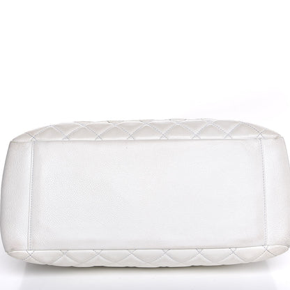 Chanel Caviar Quilted Grand Shopping Tote GST White 8 of 17