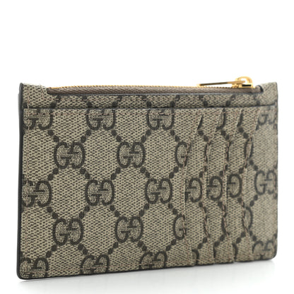 Gucci X BALENCIAGA GG Supreme Monogram Zip Card Case Beige Ebony 3 of 9
