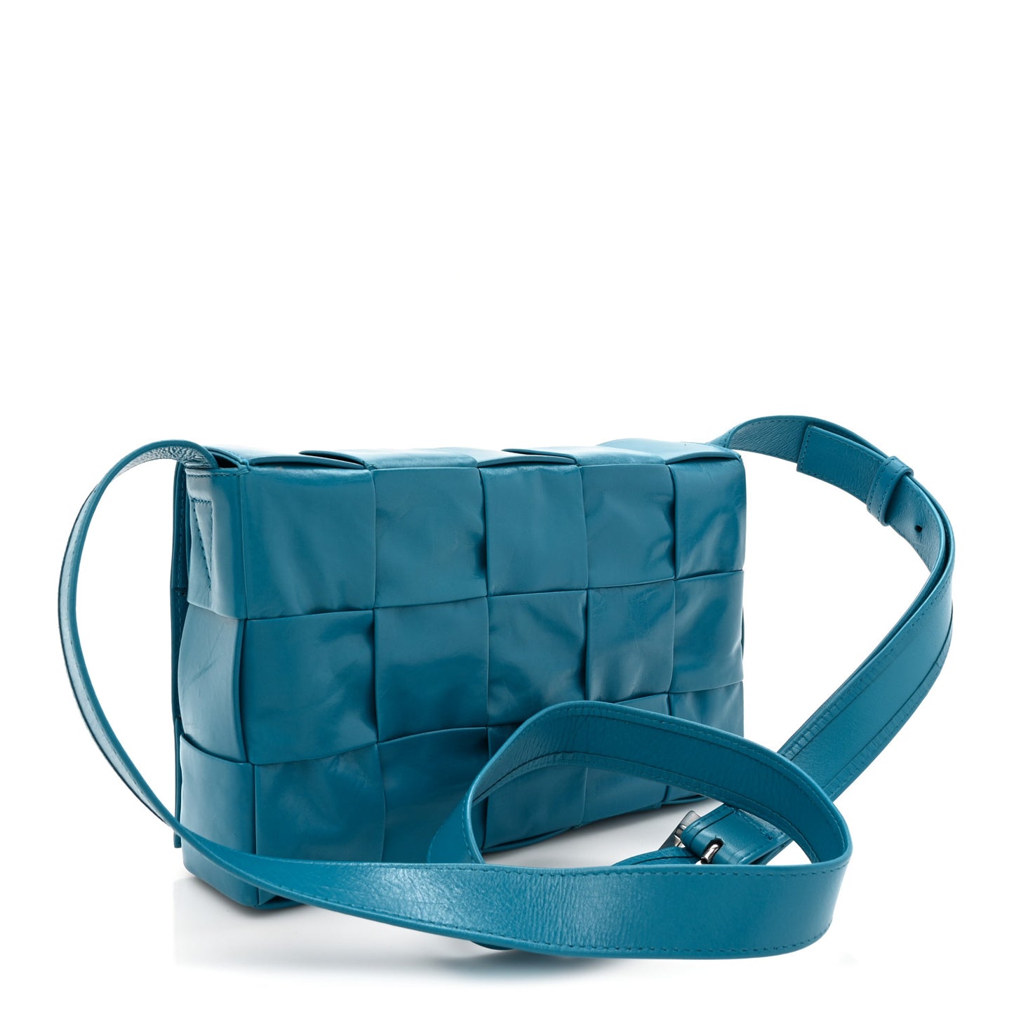 Paper Calfskin Maxi Intreccio Cassette Crossbody Bag Blaster