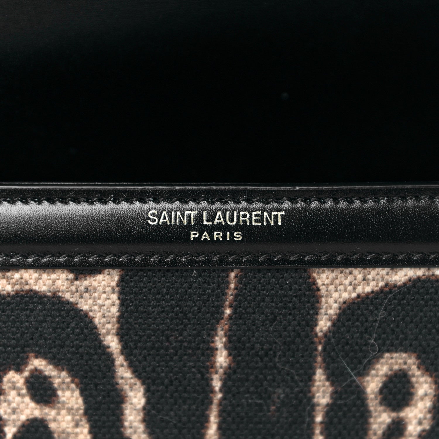 Saint Laurent Canvas Leopard Print Mini Classic Monogram Cassandra Top Handle Black 7 of 11