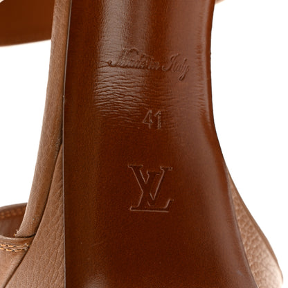 Louis Vuitton Grained Calfskin Horizon Platform Sandals 41 Cognac 6 of 12