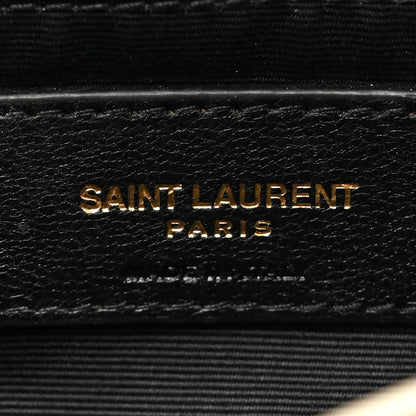 Saint Laurent Calfskin Y Quilted Monogram Toy Loulou Crossbody Bag Crema Soft 7 of 14