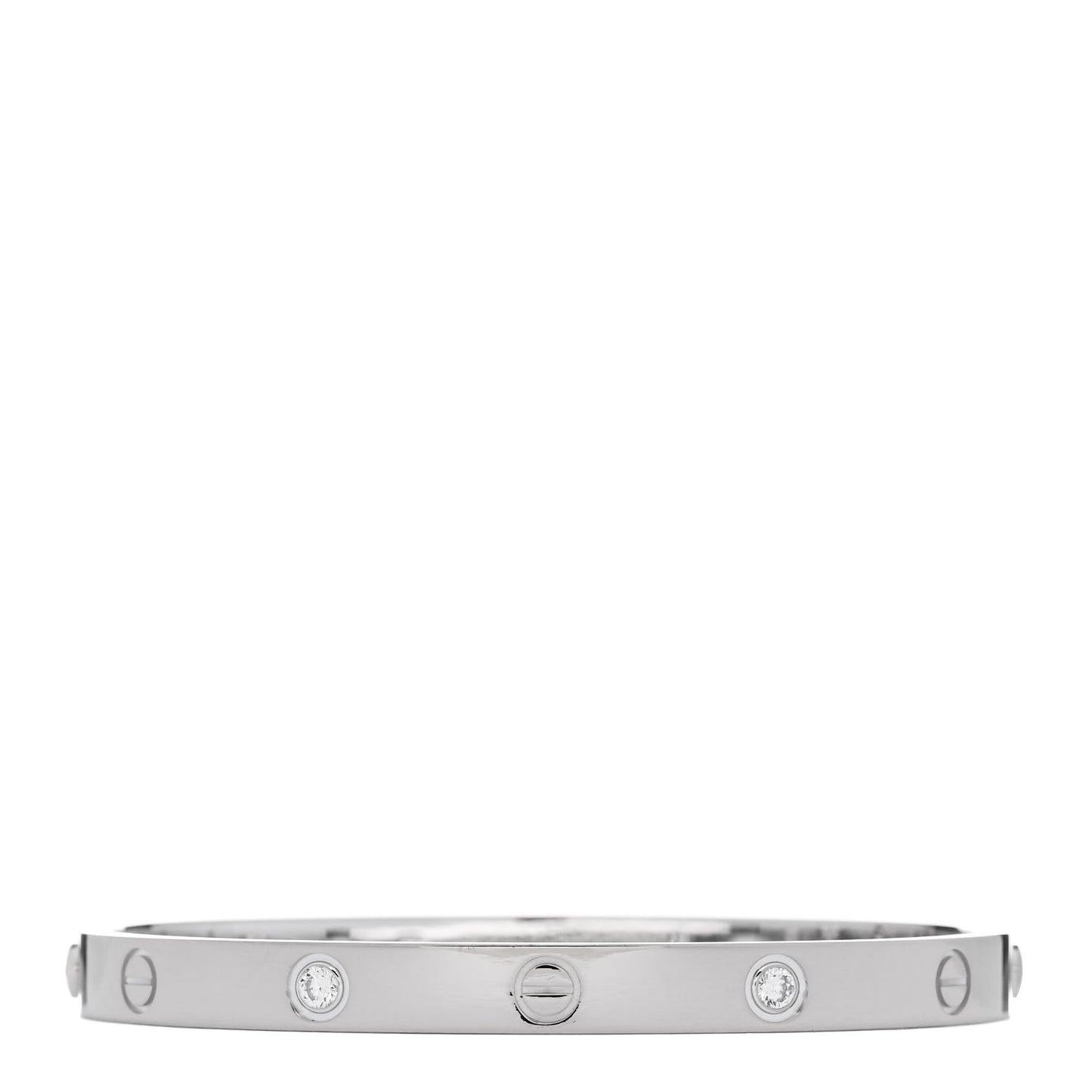 18K White Gold 4 Diamond Love Bracelet 18
