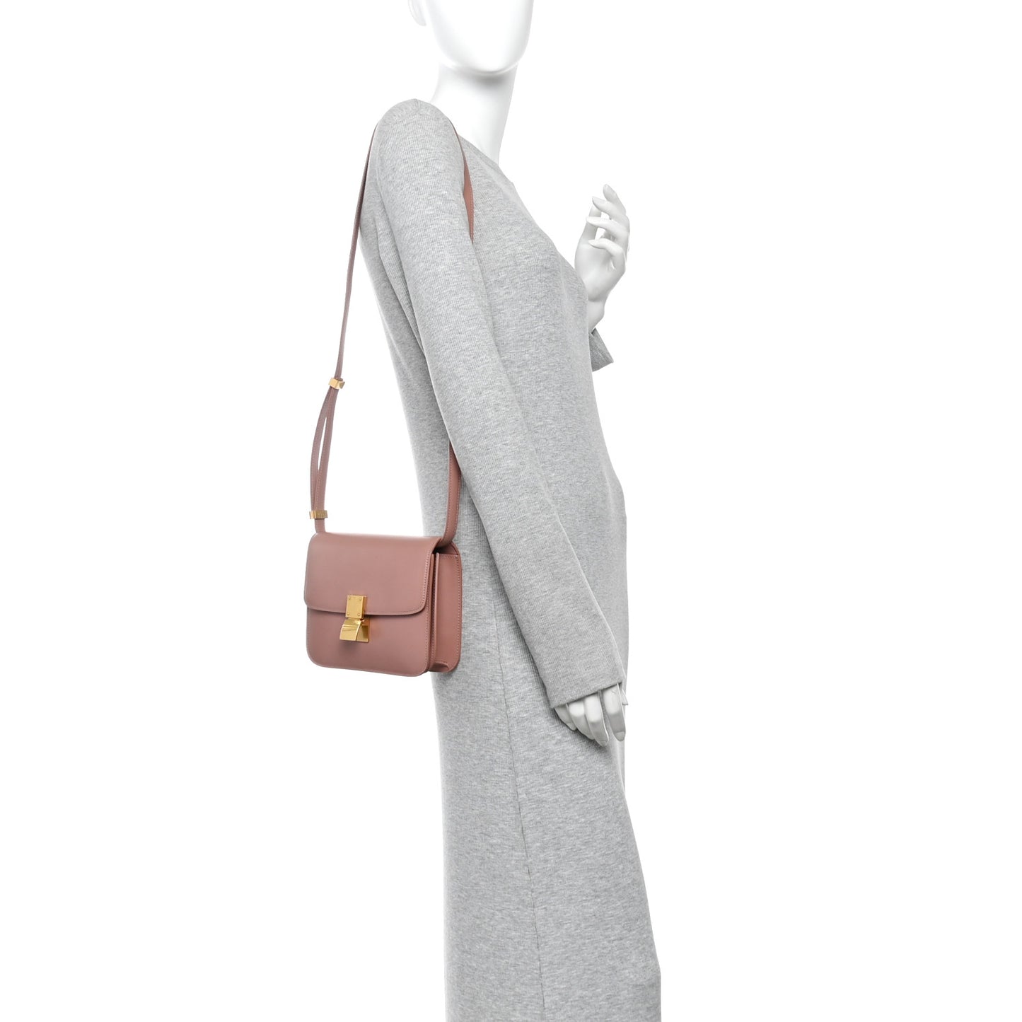 Box Calfskin Teen Classic Box Flap Bag Antique Rose