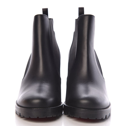 Christian Louboutin Calfskin Marchacroche 70 Chelsea Boots 36.5 Black 2 of 8