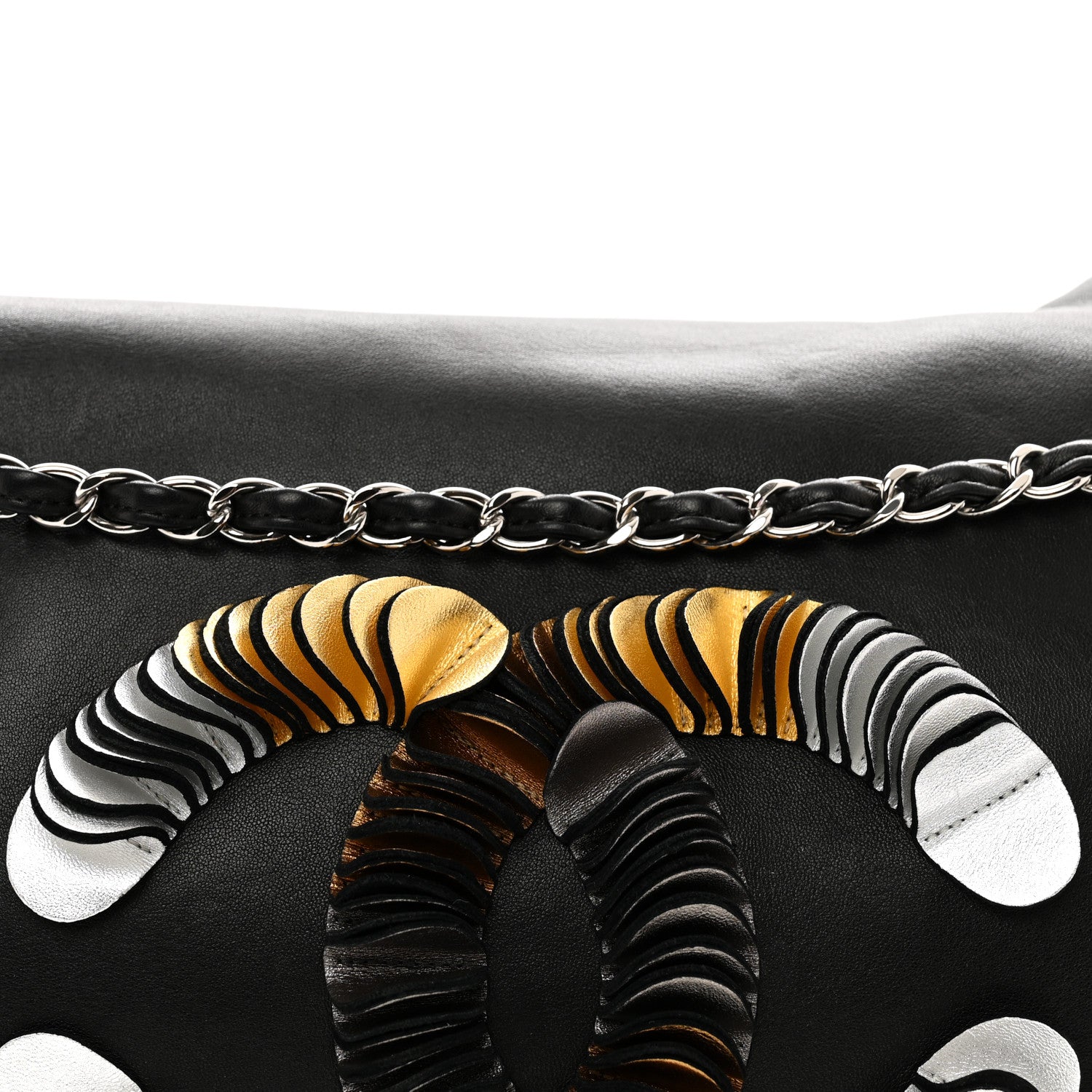 Chanel Lambskin CC Disc Accordion Flap Black 5 of 12