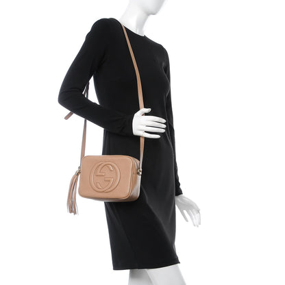 Gucci Pebbled Calfskin Small Soho Disco Bag Camelia 2 of 7