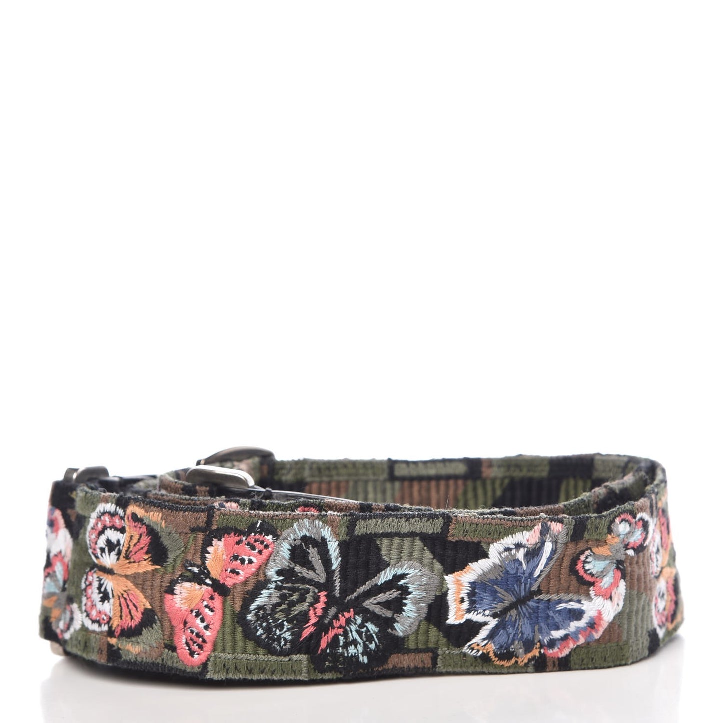 Canvas Camubutterfly Rockstud Guitar Strap Multicolor