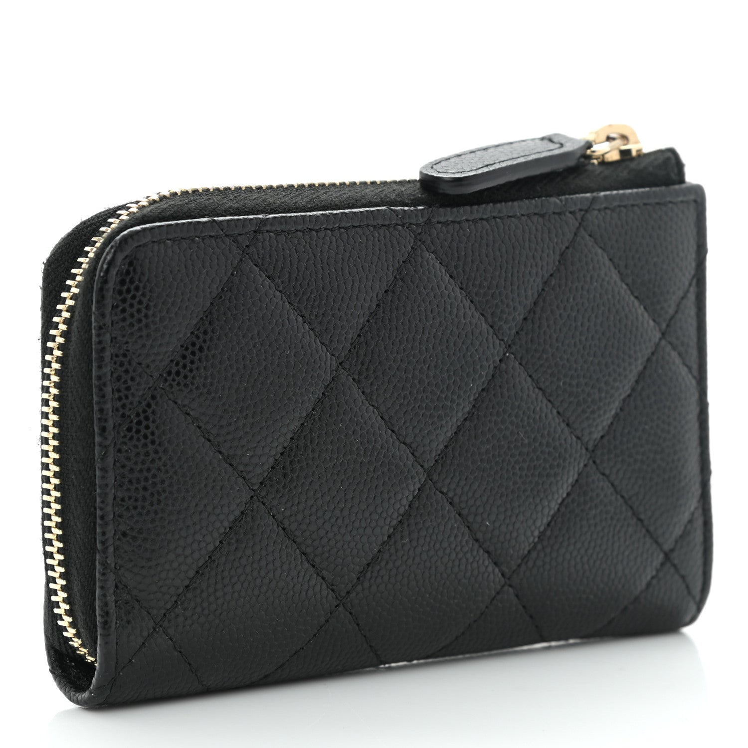 Chanel Caviar Quilted Zipped Key Holder Case Black 2 of 9