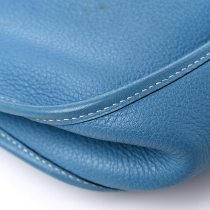 Hermes Taurillon Clemence Evelyne GM Blue Jean 9 of 19