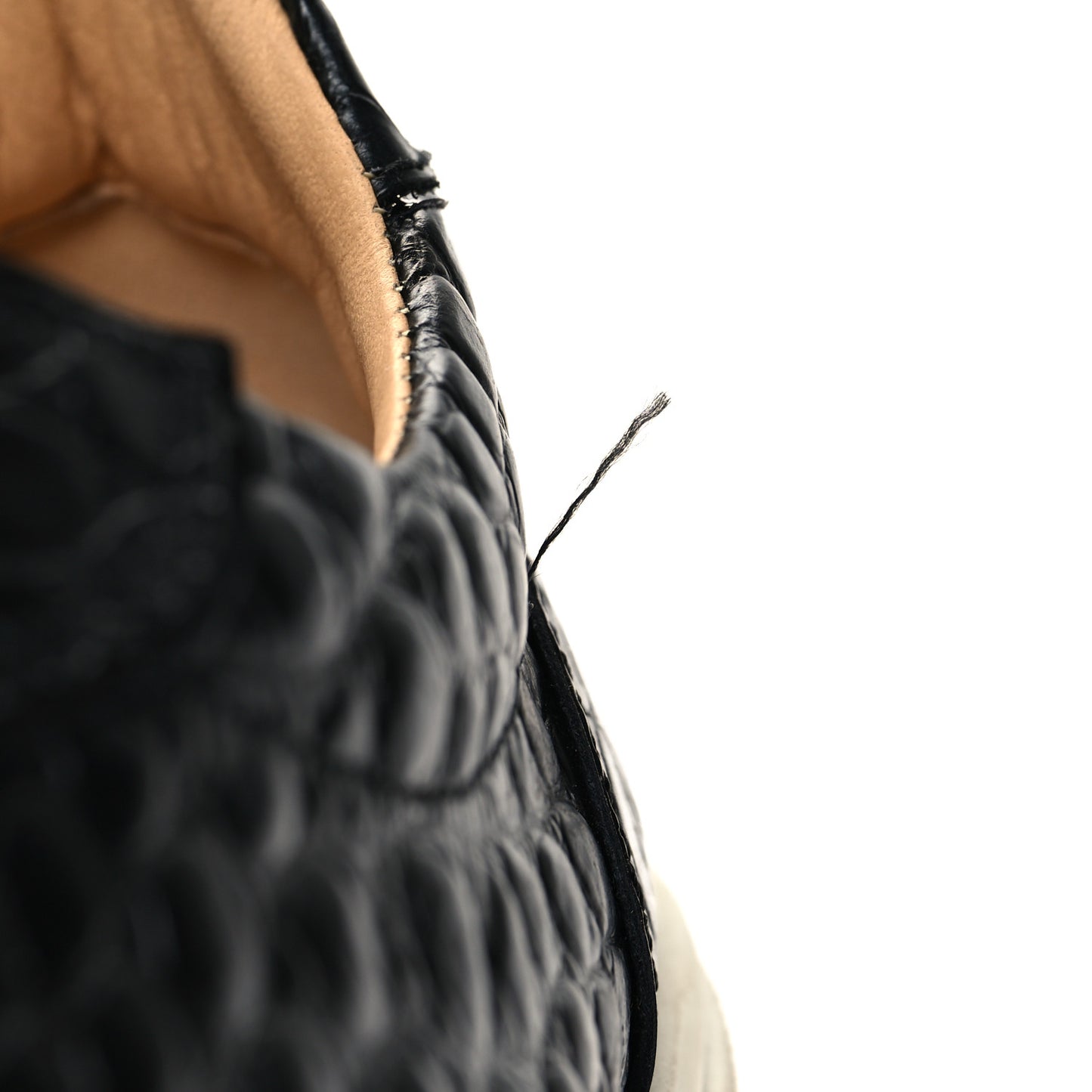Calfskin Alligator Embossed Vieirissima Orlato Flat Sneakers 39 Black