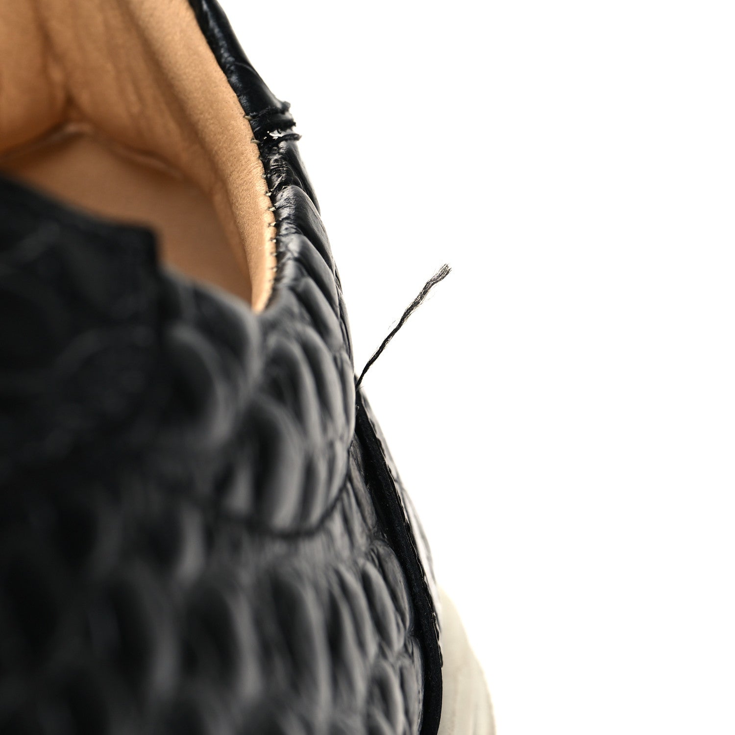 Christian Louboutin Calfskin Alligator Embossed Vieirissima Orlato Flat Sneakers 39 Black 9 of 11