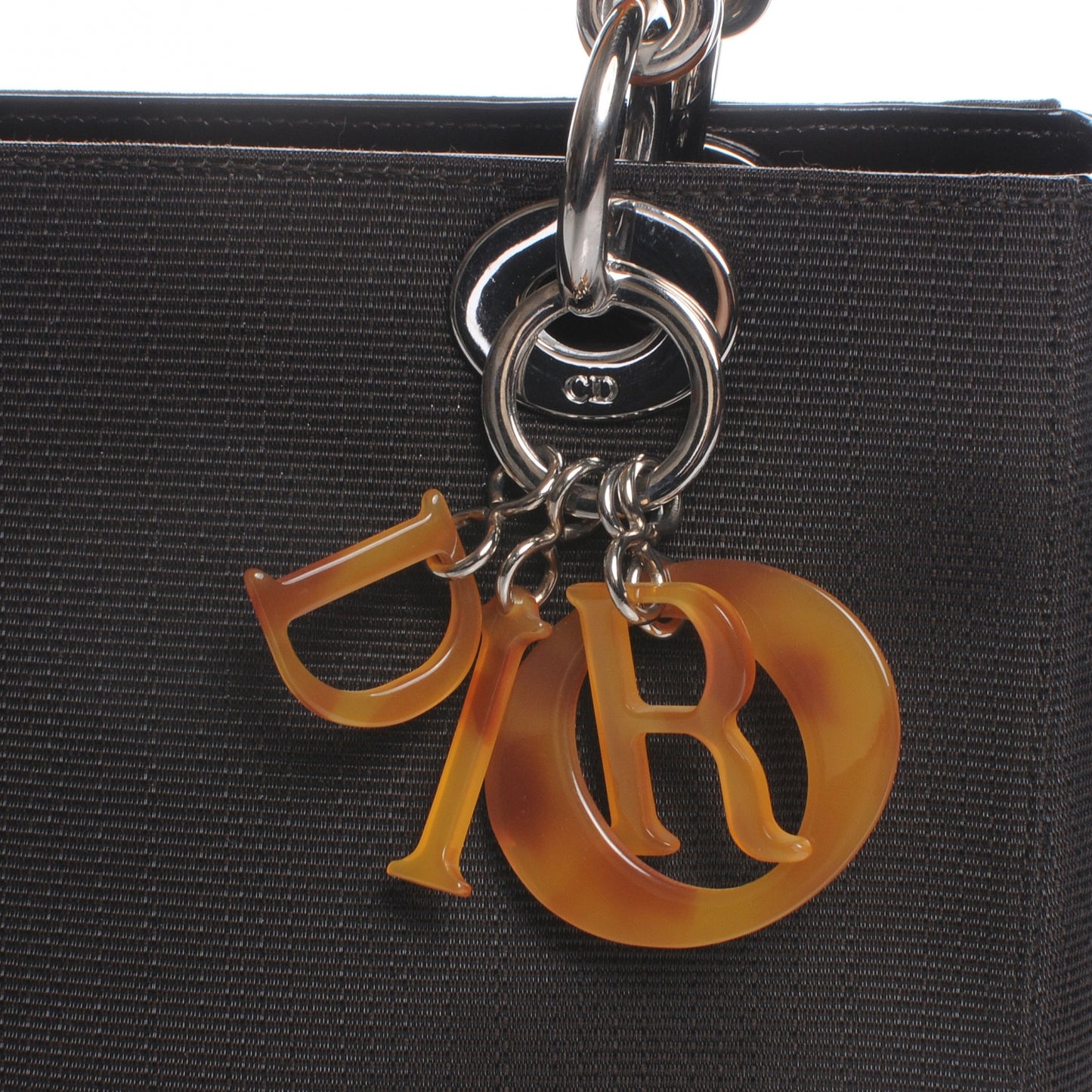 Canvas Medium Lady Dior Dark Brown