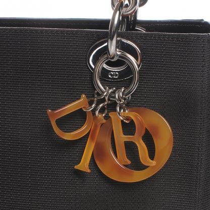 Christian Dior Canvas Medium Lady Dior Dark Brown 3 of 9