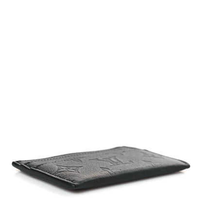 Louis Vuitton Calfskin Monogram Shadow Double Card Holder Black 4 of 6