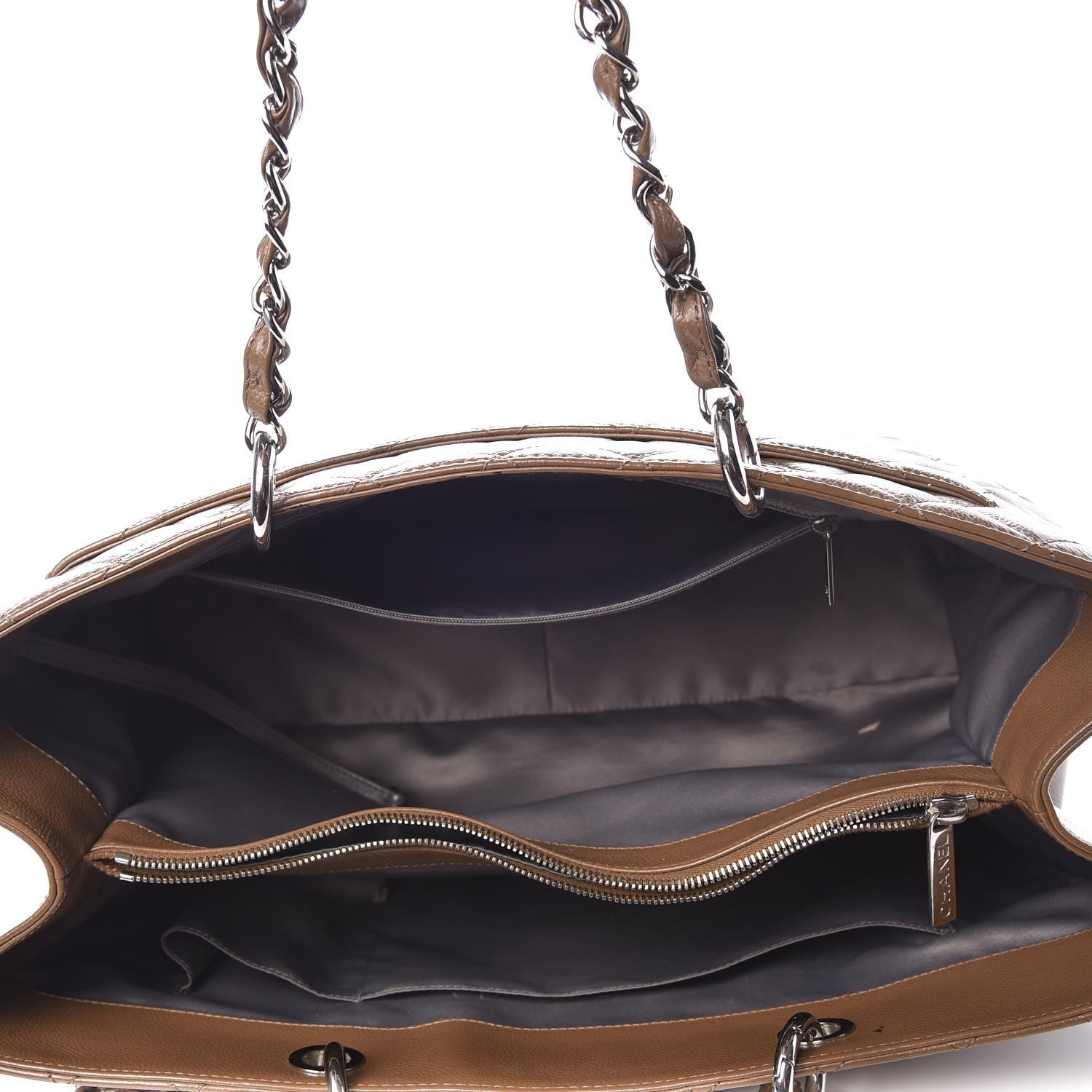 Chanel Caviar Quilted XL Grand Shopping Tote GST Dark Beige 5 of 19