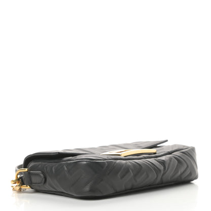 Fendi Nappa FF 1974 Embossed Mini Baguette Black 4 of 12