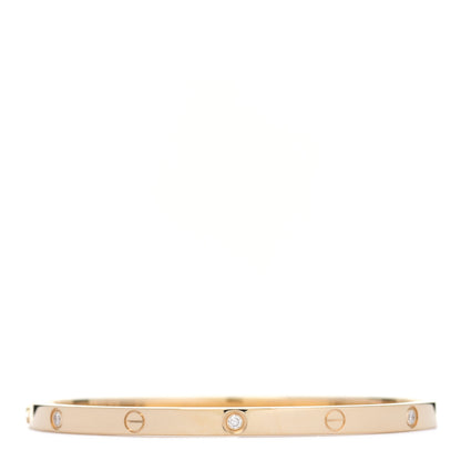 Cartier 18K Yellow Gold 6 Diamond Small LOVE Bracelet 15 2 of 5