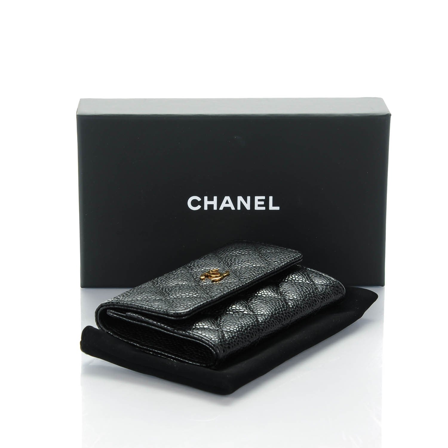 Chanel Caviar Quilted Flap Card Holder Black 4 of 8
