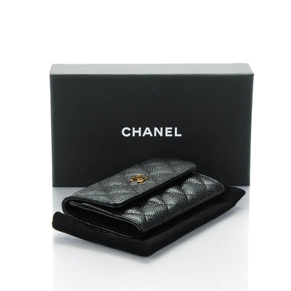 Chanel Caviar Quilted Flap Card Holder Black 4 of 8