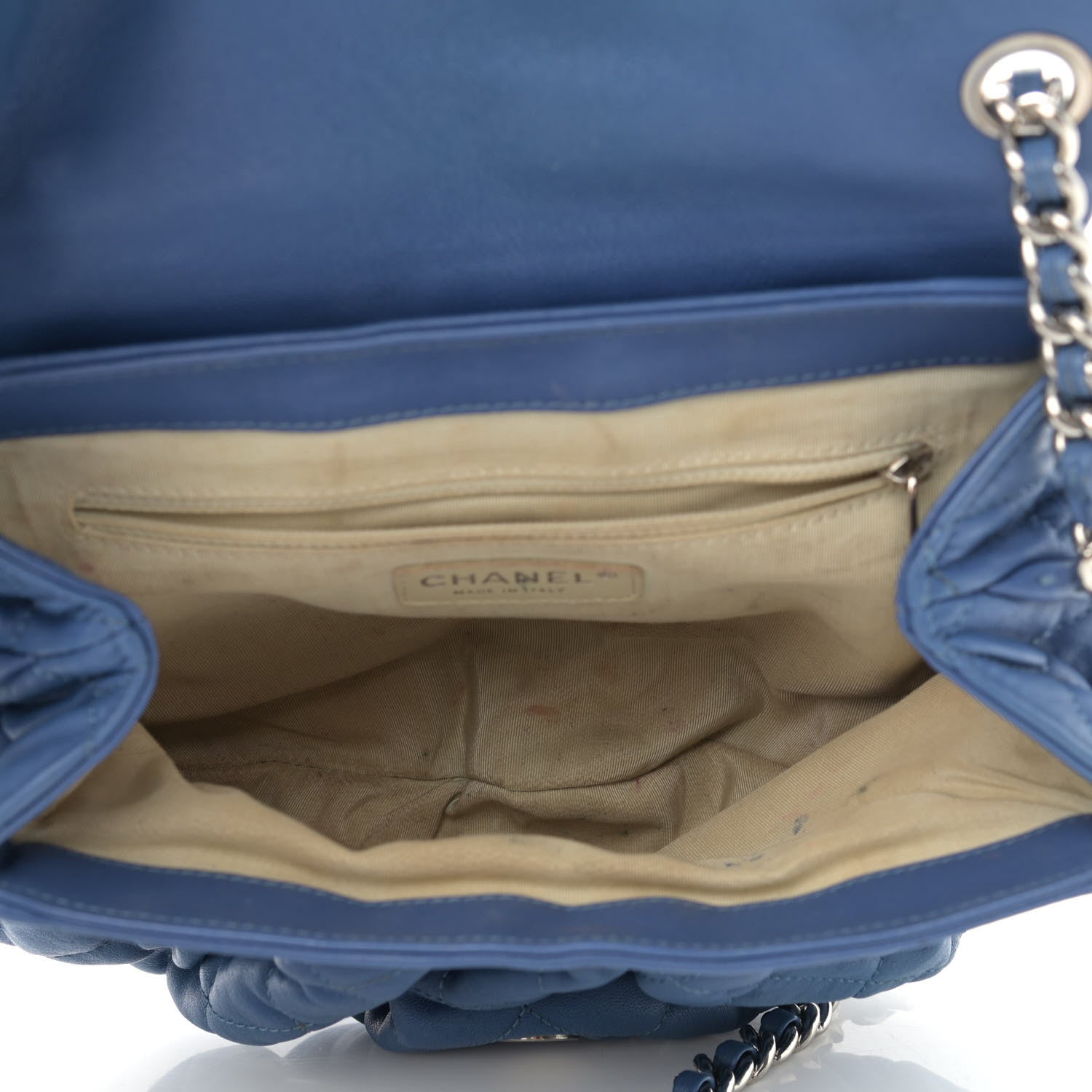 Chanel Washed Lambskin Quilted Mini Chain Around Flap Blue 5 of 15