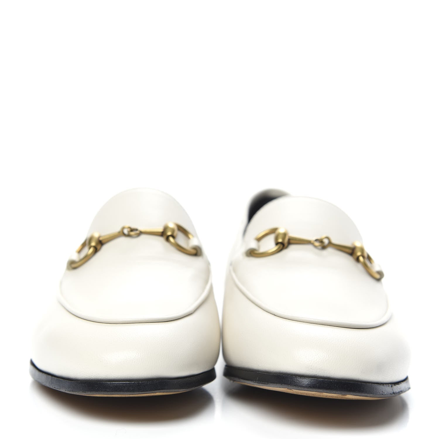 Gucci Lambskin Womens Brixton Horsebit Loafers 36 Mystic White 2 of 11